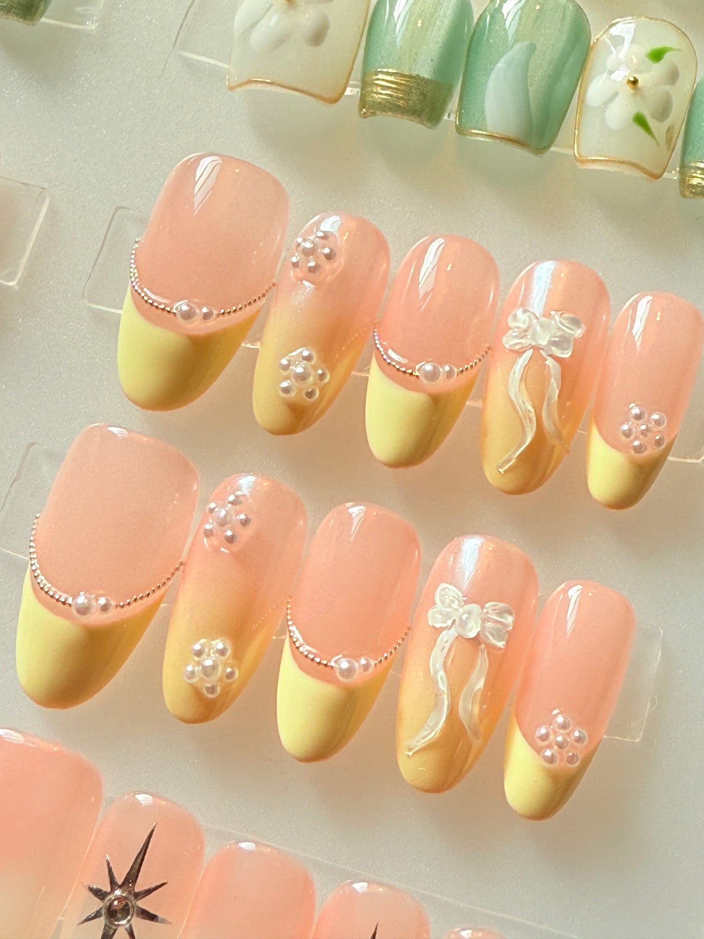 French Tip +3D ribbon
