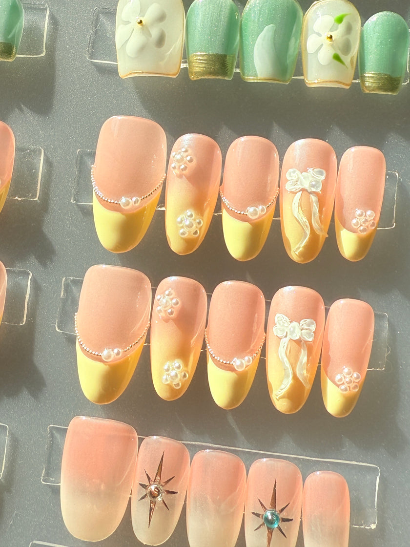 French Tip +3D Ribbon