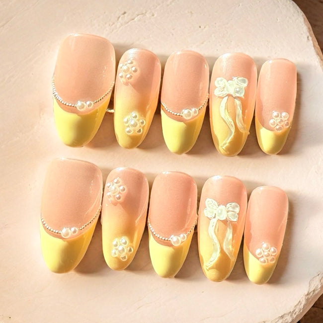 French Tip +3D Ribbon